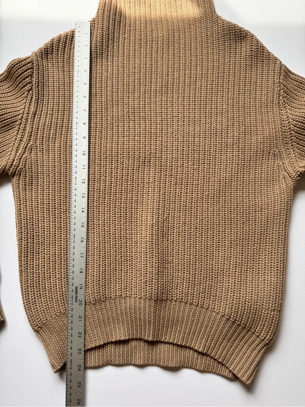 Aritzia Wilfred Montpellier Turtleneck Ribbed Sweater Tan Camel Knit Sz XS - Picture 6 of 12